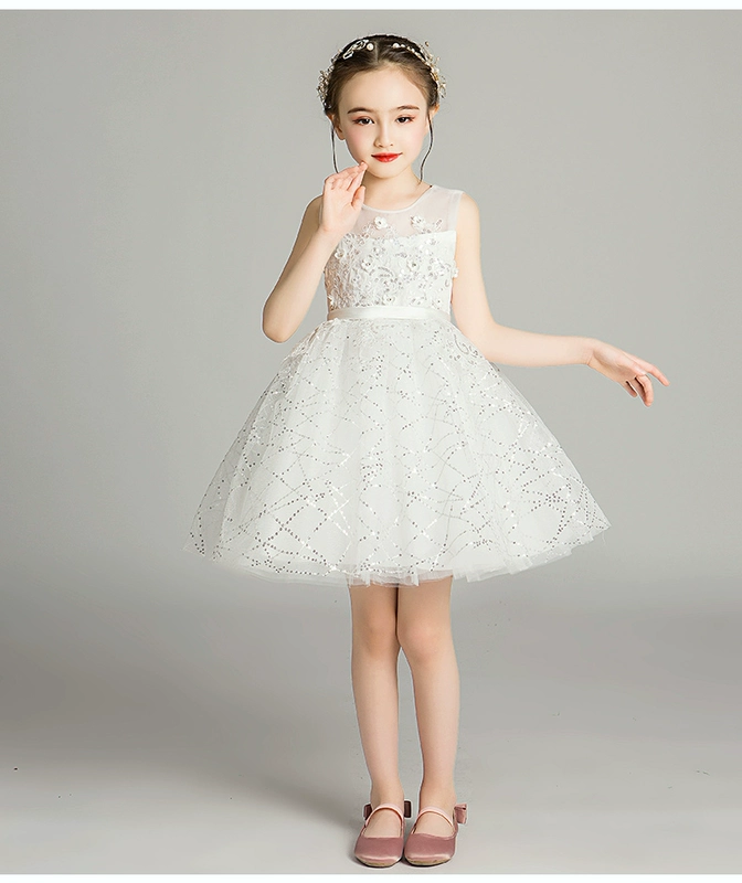 Hoa cô gái công chúa váy bé gái nước ngoài trẻ em nước ngoài chủ nhà trang phục piano cô gái fluffy sợi catwalk mùa hè - Váy trẻ em váy trẻ em đẹp