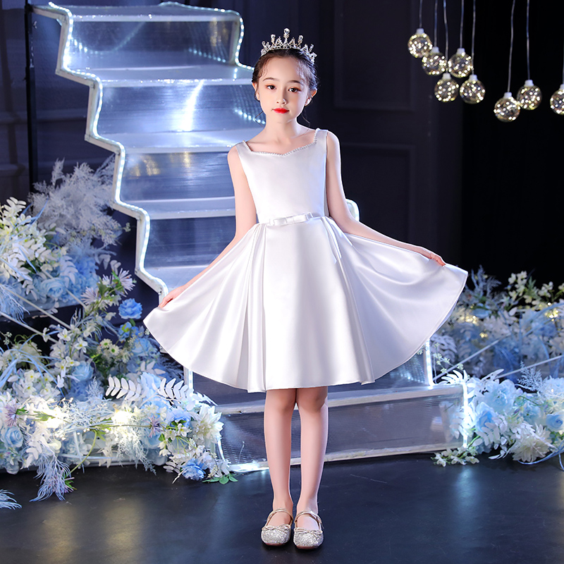 Children's dress female princess dress Flower Girl Wedding high-end foreign girl puffy gauze Piano Girl costume summer