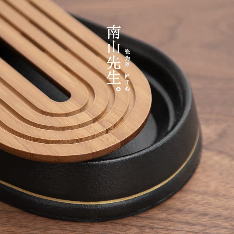 Mr Nan shan ET creative kung fu tea set suit household ceramics Japanese sea water type tea tray tea caddy fixings