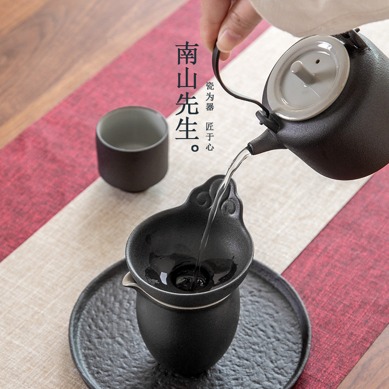 Nanshan Mr Black pottery moire filter ceramic) tea tea filter creative tea accessories fair