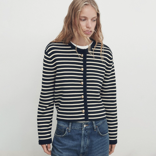 Золотая трикотажная куртка, в стиле Шанель, в британском стиле