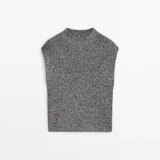 Минималистичный двухцветный трикотажный жилет, майка топ, коллекция 2023
