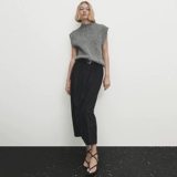 Минималистичный двухцветный трикотажный жилет, майка топ, коллекция 2023