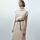 Осеннее демисезонное кашемировое платье, свободный крой