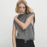 Минималистичный двухцветный трикотажный жилет, майка топ, коллекция 2023