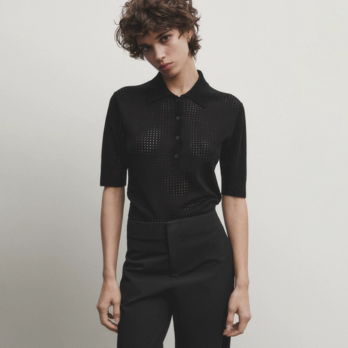 MD Женский французский минималистский пригородный в стиле пустого полового поло.