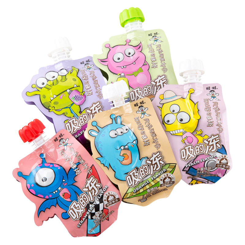 Want Want frozen 80g single can suck the jelly frozen like a smoothie to suck the broken broken popsicle popsicle drink