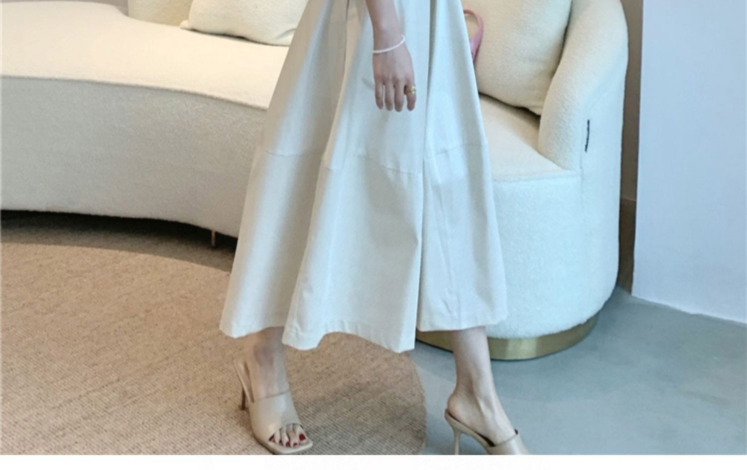 Колодки для обуви 法式复古裙子女夏春高腰赫本风伞白色裙a字半身裙显瘦中长款2023