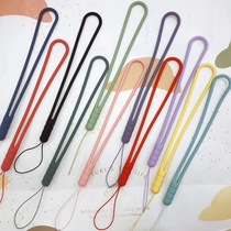 Suitable for mobile phone convenient small lanyard Personality pendant bracelet key chain anti-loss liquid solid color silicone short rope