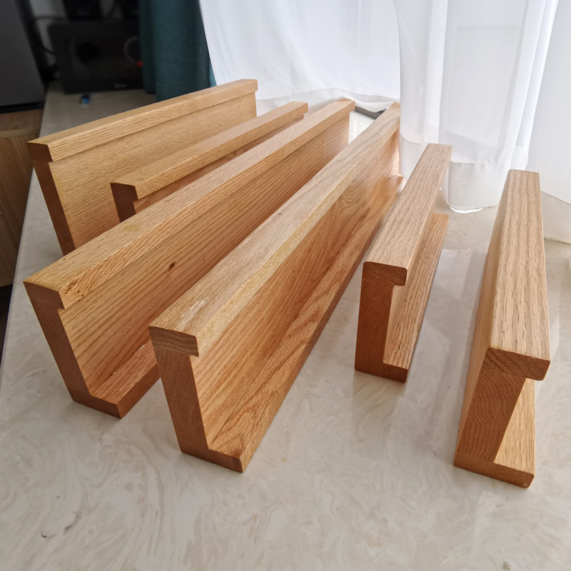 Free punched solid wood wall wall wall decoration frame bedroom with a word partition living room