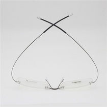 Austrian design ultra light pure titanium no screws rimless glasses no nose print no wear feeling old iron glasses 7814