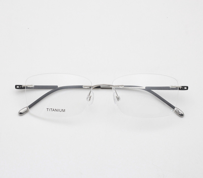 Old Titanium glasses without frame of Austria without screws without welding spot pure titanium glasses with anti-blue color discoloration