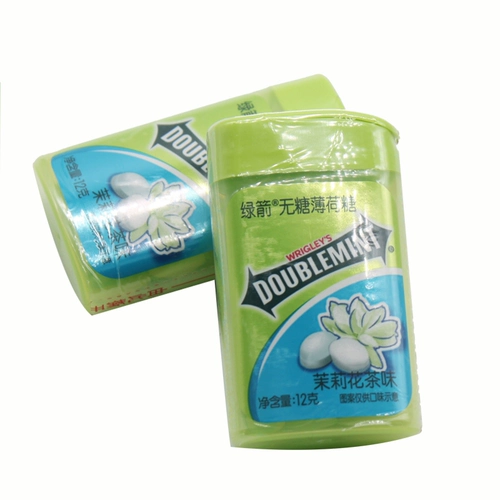 Зеленая стрела мята 20 мгнута 12 г, бутылка мяты жасминового вкуса свежее дыхание, прохладная сахарная закуска конфеты