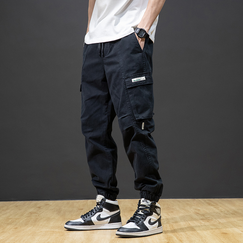Summer Work Pants for Men, Trendy Brand, Cool and Loose, Large Size Men's Casual Pants with Multiple Pockets, Functional Jogger Pants