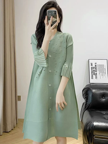 Иссси Мияке Сандхай Жизнь Складывает гвоздь свободные кассакаты 2024 Новое похудение и восстановление платьев женщин