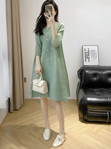 Иссси Мияке Сандхай Жизнь Складывает гвоздь свободные кассакаты 2024 Новое похудение и восстановление платьев женщин