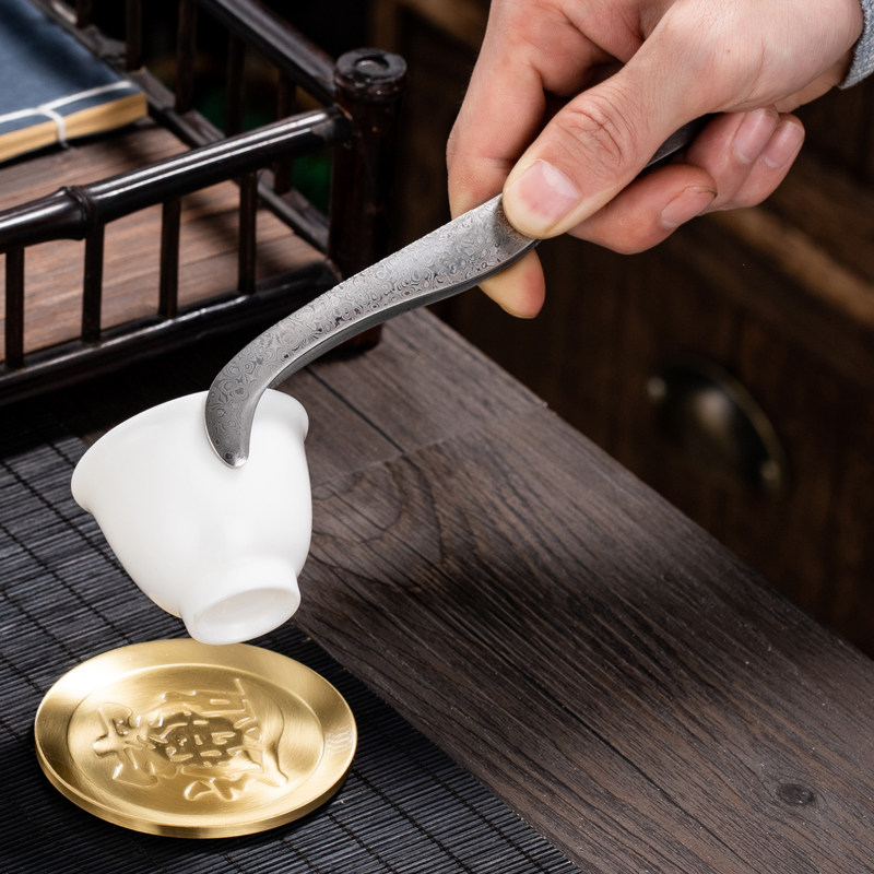 茶夹黄铜大马士革茶夹怎么选？功夫茶道必备神器揭秘！-茶夹-淘宝百科网
