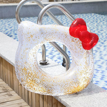 Swimming circle adult dazzling and thick net red inflatable lifebuoy children 3 years old 6 adult swimming circle girls armpit floating circle