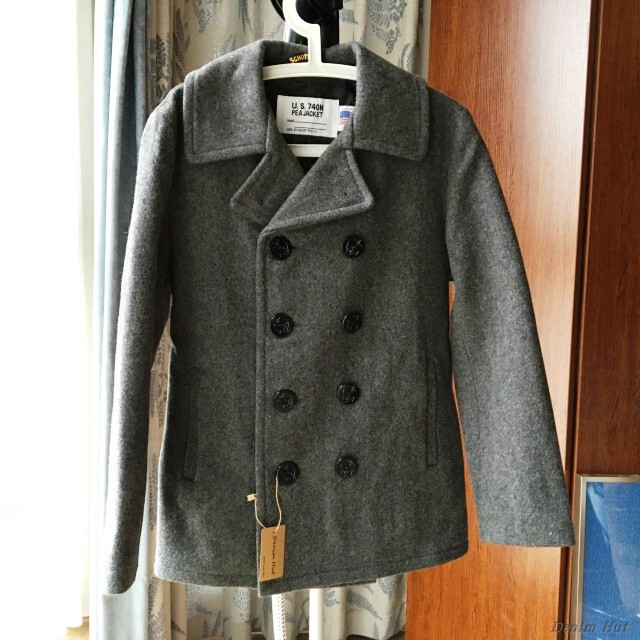 【Schott】Schott Peacoat 740N 7118, Navy Wool Coat