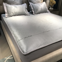 Summer ice silk cool mat three sets of machine washable air conditioning mat 1 8m bed hat-in-home anti-slip and foldable soft mat