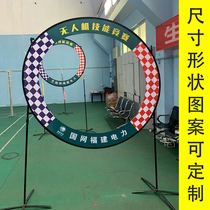 Drone Skills Competition State Grid Firefighting Drone Flying Around Piles Scanning Codes and Taking Photos Extremely Crossing the Track Gantry