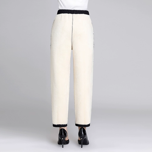 Бархатные утепленные удерживающие тепло штаны для матери, для среднего возраста