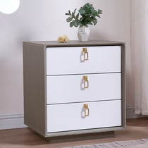 ins bedside table simple modern lockers light luxury Nordic bedroom bedside cabinet white paint-free small simple cabinet