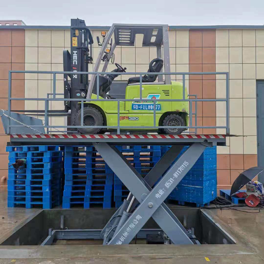 Customize large tonnage fixed scissor lift heavy goods lifting lifting platform electric hydraulic lifting platform