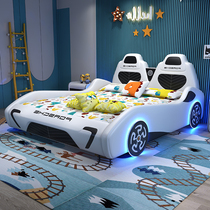 Creative New Car Childrens Bed Boy Cartoon Sports Car Solid Wood Single one-meter-two-one-one-two-one-one-kid-in-bed