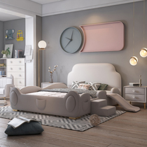 Solid wood Childrens beds Boys light extravagant teens Single beds 1 5 m Modern minimalist girl Princess Room Cloud Dot beds