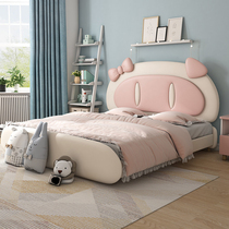 Creative Cute Little Pig Childrens Bed Girl Princess Pink Cartoon 1 2 m 1 5 m Minimalist Modern Girl House Bed