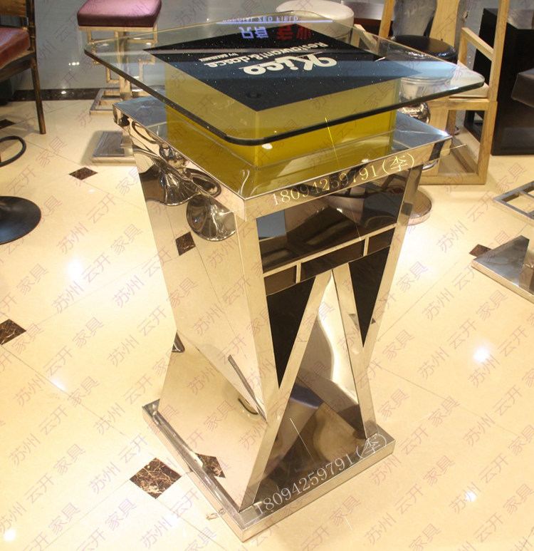 KTV Bar loose table and chairs cast iron bar Table glass marble bar Marble Bar Table Slow bar table High foot table