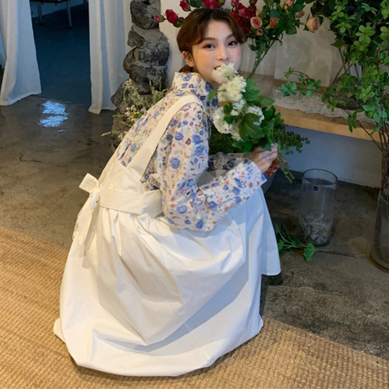 2021 early spring net red fashion sweet wear chiffon shirt lace sundress can be salt can be sweet two-piece suit