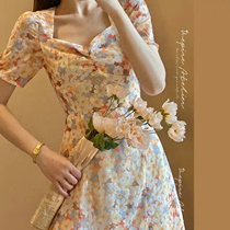 Early spring chic Platycodon grandiflorum French first love little son Princess can salt sweet floral dress children summer