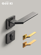 Göge folding bedroom door handle modern minimalist Nordic air door lock solid wood door lock room door lock