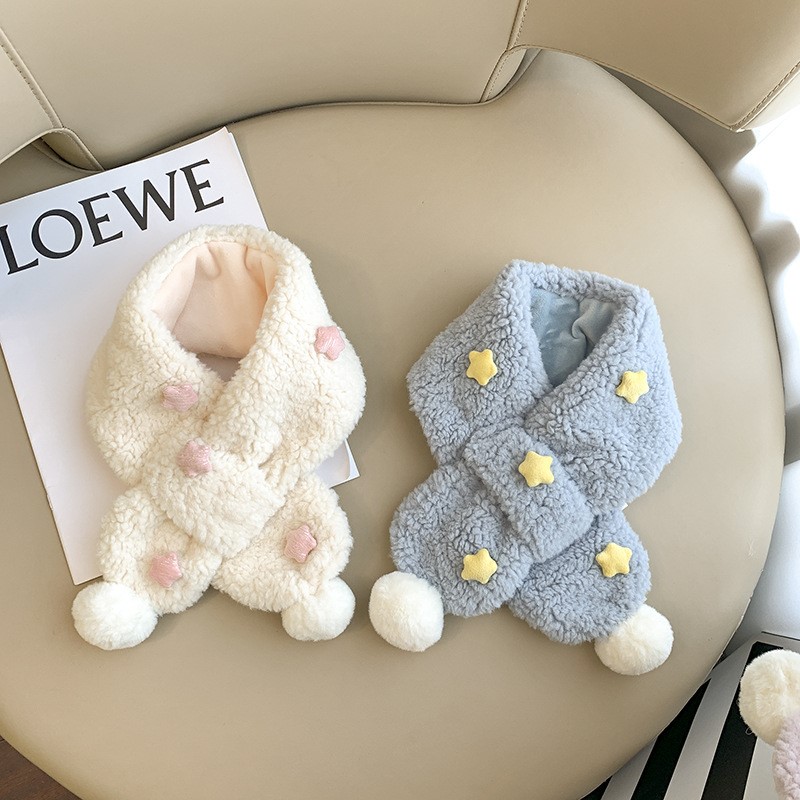 Children's neck-neck child One year old baby scarf woman baby autumn winter plush warm and cute cartoon kid's baby boy