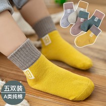 Childrens online red stockings Socks Boy Socks Boy Girl Korea Ocean Gas Women Socks Spring Autumn Pure Cotton Women Bao Plaid