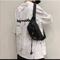 Mens bag Summer fanny pack Mens small mens light luxury small satchel ins tide male student crossbody bag niche design sense