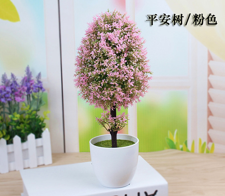 Mô phỏng bàn chậu nhỏ mặt bàn trưng bày cỏ bóng cây bóng hoa giả chậu cảnh nghiên cứu tủ tủ trang trí cửa hàng trang trí - Hoa nhân tạo / Cây / Trái cây cây đào giả