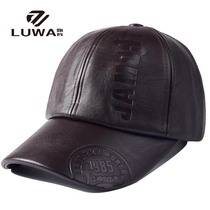 Baseball Cap Man Autumn Winter Middle Aged Men Hat Winter Outdoor Warm Hat Catch Suede Duck Tongue Cap Leather Cap Windproof