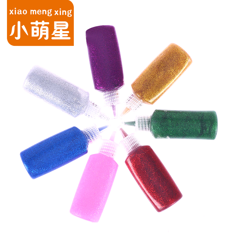 3D solid gold shallot glue sparkling glue water pen silver scallion pearly gold powder sticky earth paper art children diy give flowers color