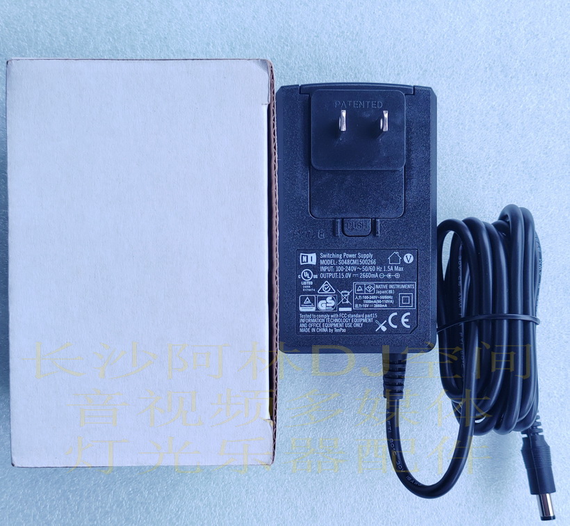 Original DJ controller NI power cord TRAKTOR KONTROL D2 S4MK3 S5 S8 D2 adapter