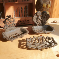 Country retro decorative ornaments Cast iron soap tray storage tray Key tray storage European style model room accessories antique furniture