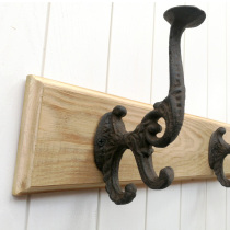 European-style single hook retro cast iron classical style decorative hook Baroque style do old clothes wall hanging nostalgia