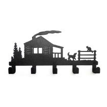 Chalet pastoral style clothes hanging clothes hook decoration country wall hanging original design wrought iron creative clothes hook