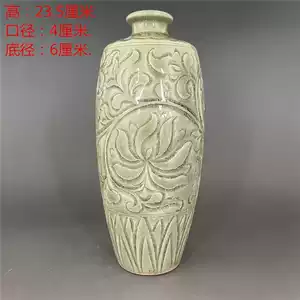 中国 肩に筋入り梅瓶 中国骨董，宋元時代耀洲窯梅瓶