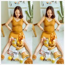  Pregnant women photo clothing for sale yellow sundress thin personality photo studio photography art photo clothes photo clothing