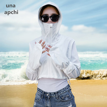 Sunscreen clothes womens cycling UV protection 2021 new thin Korean version of long-sleeved loose breathable wild short small jacket