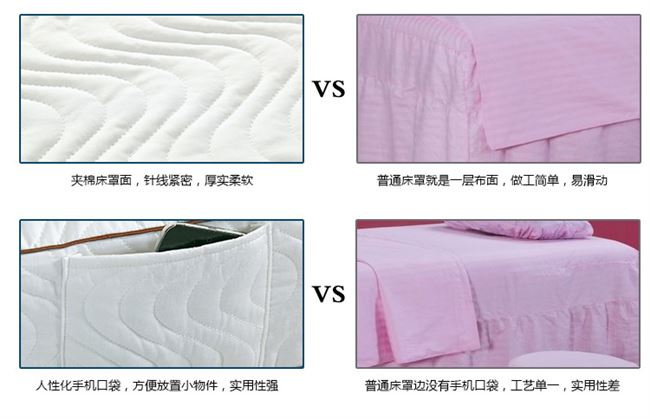 Đơn giản rắn màu dày cotton satin đẹp giường bao gồm bốn bộ của phòng massage khử trùng giường có thể được tùy chỉnh - Trang bị tấm ga chun bọc giường spa