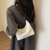 Универсальная серебряная сумка через плечо для отдыха, портативная сумка подмышку, барсетка, в корейском стиле, премиум класс